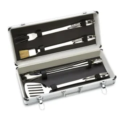 Discount BBQ Tool Set With Case, 4 Piece Stainless Steel Grill Tool Set Outdoor Tools & Accessories | Professional Tools