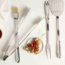 Discount BBQ Tool Set With Case, 4 Piece Stainless Steel Grill Tool Set Outdoor Tools & Accessories | Professional Tools