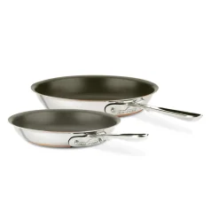 Fashion Copper Core Pro Nonstick 5-ply Bonded Cookware, Fry Pan Set, 8 and 10 inch Cookware Sets