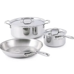 Fashion D3 Everyday Stainless 3-Ply Bonded Cookware, 5 Piece Set | Cookware Sets
