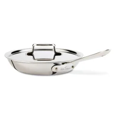 Hot D5 Polished Pro Nonstick 5-ply Bonded Cookware, Fry Pan with Lid, 12 inch Fry Pans & Skillets