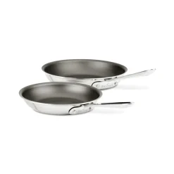 Online D5 Polished Pro Nonstick 5-ply Bonded Cookware, Fry pan Set, 8 and 10 inch Cookware Sets