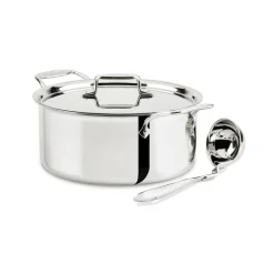 Outlet D5 Stainleess Polished 5-ply Bonded Soup Pot 6 Quart | Soups & Stockpots