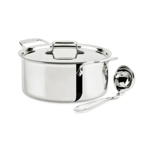 Outlet D5 Stainleess Polished 5-ply Bonded Soup Pot 6 Quart | Soups & Stockpots