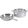 Online D3 Stainless Everyday, 3 Piece Pots and Pans Cookware Set Cookware Sets