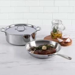 Online D3 Stainless Everyday, 3 Piece Pots and Pans Cookware Set Cookware Sets