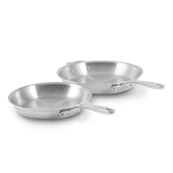 Online D3 Stainless Everyday 3-ply Bonded Cookware, Fry Pan Set, 10.5 and 12.5 inch Cookware Sets