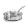 New D3 Stainless Everyday 3-ply Bonded Cookware, Sauté Pan with Glass lid, 3 quart Saute Pans