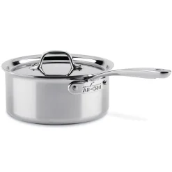 Online D3 Stainless Everyday 3-ply Bonded Cookware, Sauce Pan with lid, 3 quart Sauce Pans & Sauciers