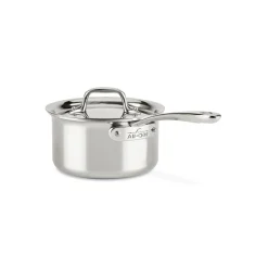 Fashion D3 Stainless Everyday 3-ply Bonded Cookware; Sauce Pan with lid; 1.5 quart Sauce Pans & Sauciers