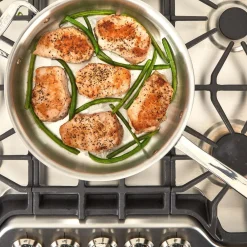 Fashion D3 Stainless Everyday 3-ply Bonded Cookware, Sauté Pan with lid, 3 quart Saute Pans