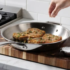 Online D3 Stainless Everyday 3-ply Bonded Cookware, Fry Pan Set, 10.5 and 12.5 inch Cookware Sets