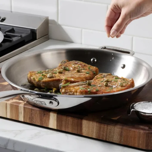 Online D3 Stainless Everyday 3-ply Bonded Cookware, Fry Pan Set, 10.5 and 12.5 inch Cookware Sets