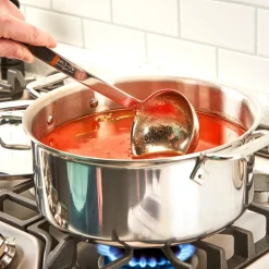 Best D3 Stainless Everyday 3-ply Bonded Cookware, Stockpot with lid, 6 quart Soups & Stockpots