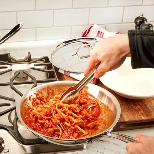 Online D3 Stainless Everyday 3-ply Bonded Cookware, Fry Pan Set, 10.5 and 12.5 inch Cookware Sets
