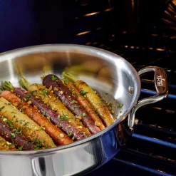 Outlet D3 Stainless Everyday 3-ply Bonded Cookware, Sauce Pan with Glass lid, 1.5 quart Sauce Pans & Sauciers