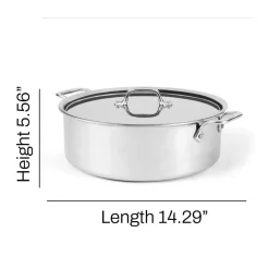 Best D3 Stainless Everyday 3-ply Bonded Cookware, Stockpot with lid, 6 quart Soups & Stockpots
