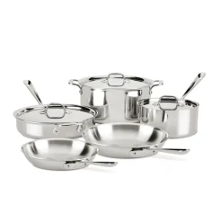 Best D3 Stainless 3-Ply Bonded Cookware Set, 8 Piece Set Cookware Sets