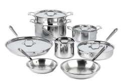 Discount D3 Stainless 3-ply Bonded Cookware Set, 13 piece Set Cookware Sets