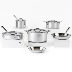 Discount D3 Stainless 3-ply Bonded Cookware Set, 10 piece Set Cookware Sets