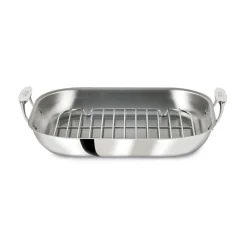 Sale D3 Stainless 3-Ply Bonded Cookware, Large Flared Roaster Roasters