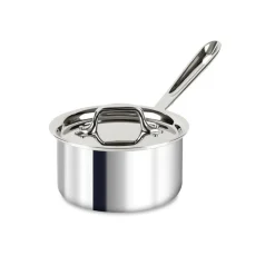 Discount D3 Stainless 3-ply Bonded Cookware, Sauce Pan with lid, 1.5 quart Sauce Pans & Sauciers