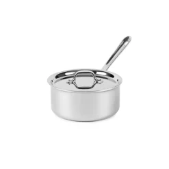 Online D3 Stainless 3-Ply Bonded Cookware, Sauce Pan with Lid, 3 quart Sauce Pans & Sauciers