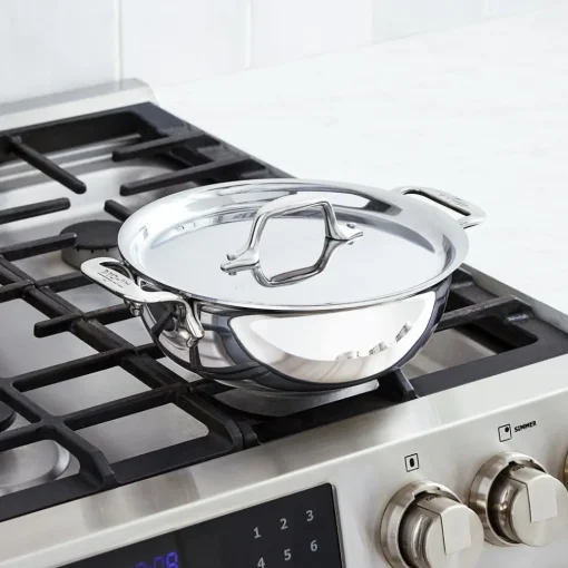 Outlet D3 Stainless 3-ply Bonded Cookware Cassoulet, 2 quart Soups & Stockpots