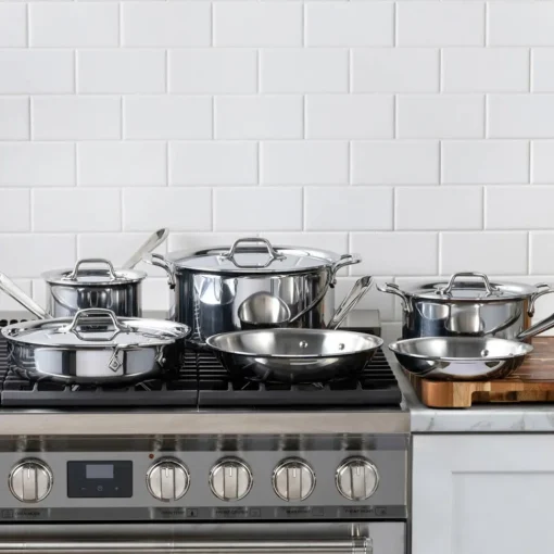 Hot D3 Stainless 3-ply Bonded Cookware Set, 10 piece Set Cookware Sets