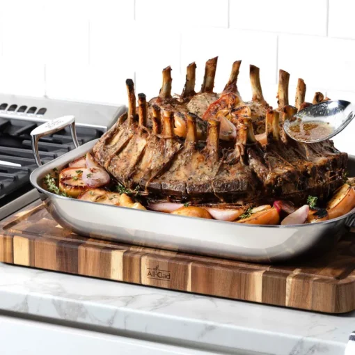 Sale D3 Stainless 3-Ply Bonded Cookware, Large Flared Roaster Roasters
