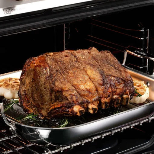 Sale D3 Stainless 3-Ply Bonded Cookware, Large Flared Roaster Roasters