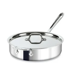 Clearance D3 Stainless 3-ply Stainless Steel Saute Pan, 4 quart | Saute Pans