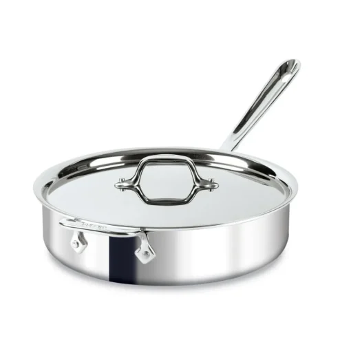 Clearance D3 Stainless 3-ply Stainless Steel Saute Pan, 4 quart | Saute Pans