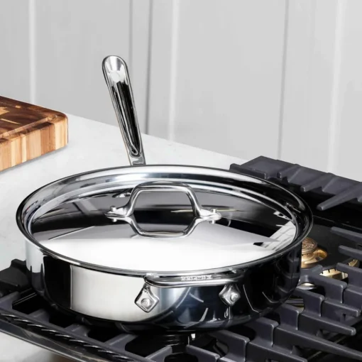 Clearance D3 Stainless 3-ply Stainless Steel Saute Pan, 4 quart | Saute Pans