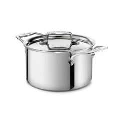 New D5 Stainless Polished 5-ply Stock Pot 4 Quart | Soups & Stockpots