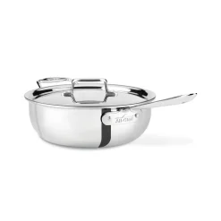 Discount D5 Stainless Polished 5-ply Bonded Cookware | 4 Quart Pot | Fry Pans & Skillets