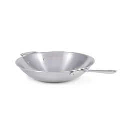 Fashion D5 Stainless Polished 5-ply Bonded Cookware, Wok, 14 inch Fry Pans & Skillets | Woks & Chef Pans