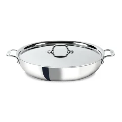 Fashion D3 Stainless Sunday Supper Pan with Lid, 7 quart | Saute Pans
