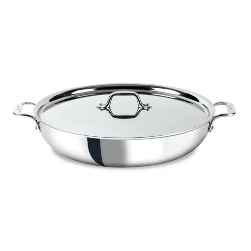 Fashion D3 Stainless Sunday Supper Pan with Lid, 7 quart | Saute Pans