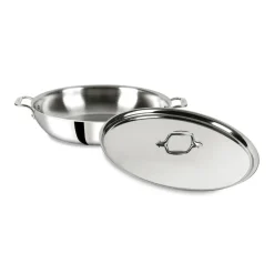 Fashion D3 Stainless Sunday Supper Pan with Lid, 7 quart | Saute Pans