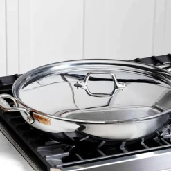 Fashion D3 Stainless Sunday Supper Pan with Lid, 7 quart | Saute Pans