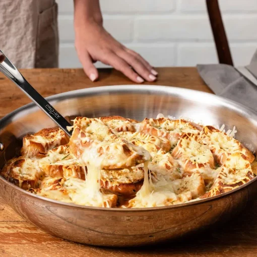 Fashion D3 Stainless Sunday Supper Pan with Lid, 7 quart | Saute Pans