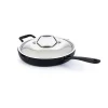 Fashion Enameled Cast Iron, Skillet with Lid, 12 Inch Fry Pans & Skillets | Enameled Cast Iron