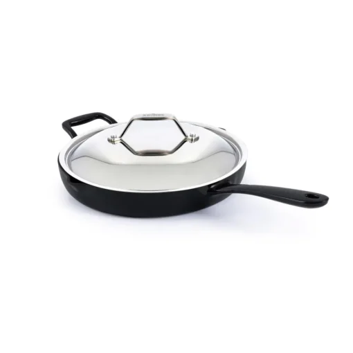 Fashion Enameled Cast Iron, Skillet with Lid, 12 Inch Fry Pans & Skillets | Enameled Cast Iron
