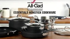 New Essentials Nonstick Fry Pan and Sauce Pan Set I Cookware Sets