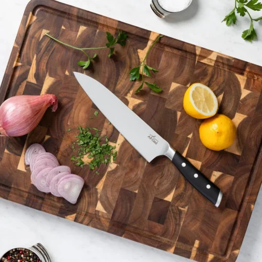 New Forged Knives 2 Piece Set; Cutting Board & 8 inch Chef's Knife Knives | Kitchen Accessories