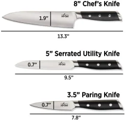 New Forged Knives | Starter Knife Set | 3 Piece Knife Set | Knives