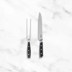 Hot Forged Knives Carving Set, 8 inch Knife & 6 inch Fork | Knives