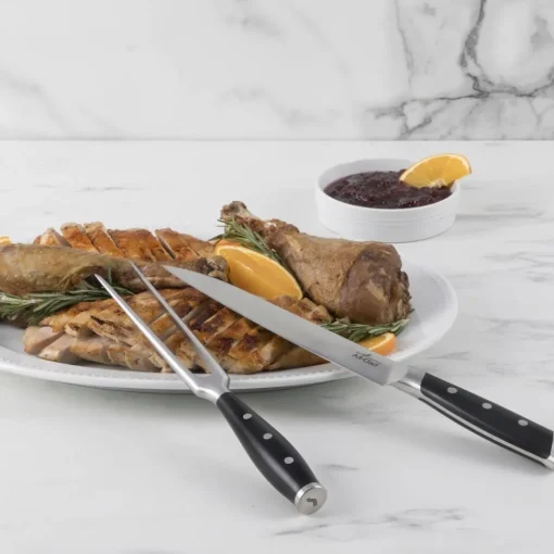 Hot Forged Knives Carving Set, 8 inch Knife & 6 inch Fork | Knives
