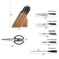 Online Forged Knives, Knife Block Set, 7 Piece | Knives